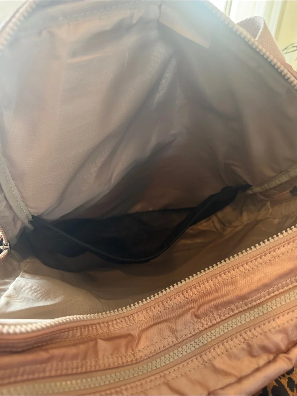 Kipling diaper bag metallic pink backpack